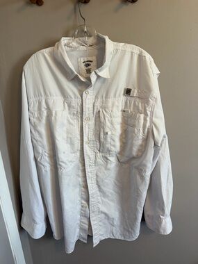 Reel Legends Performance Fishing Shirt White Large